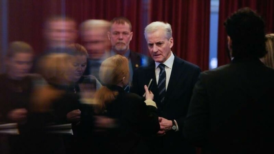 Statsminister Jonas Gahr Støre (Ap) kommenterer den gryende handelskrigen mellom USA og landets handelspartnere.