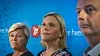 Siv Jensen, Sylvi Listhaug og Terje Søviknes har liten grunn til å juble for de siste meningsmålingene. Foto: Heiko Junge / NTB