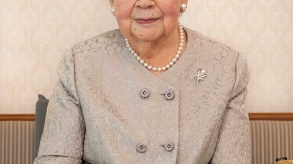 Prinsesse Yuriko avbildet i mai 2023. Fredag døde hun, 101 år gammel.