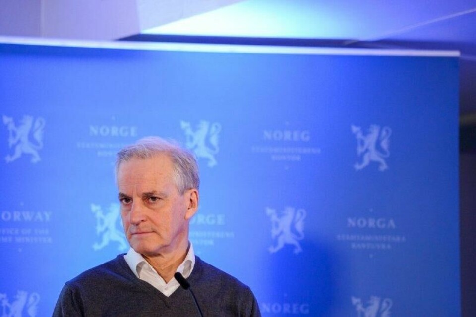 Statsminister Jonas Gahr Støre under regjeringens budsjettkonferanse tirsdag.