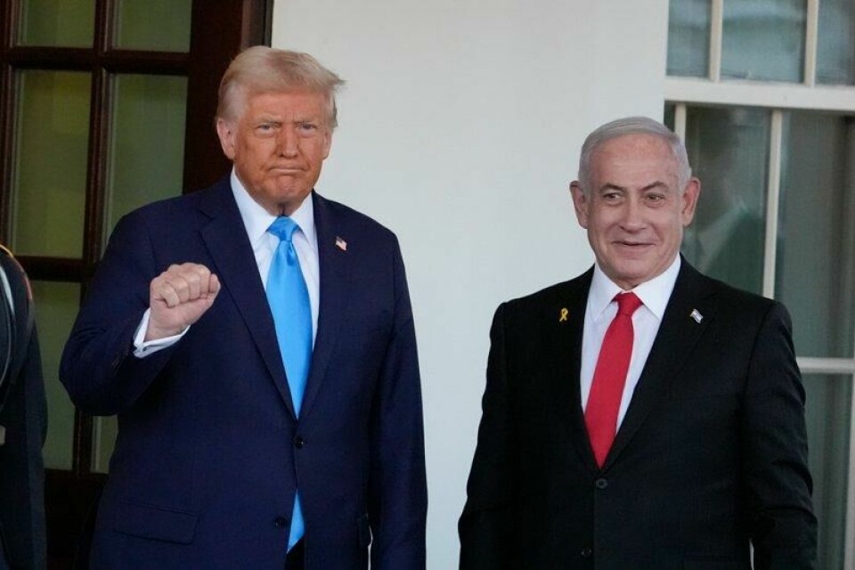 President Donald Trump og statsminister Benjamin Netanyahu utenfor Det hvite hus i starten av februar. Nå venter et nytt møte, ifølge Axios.