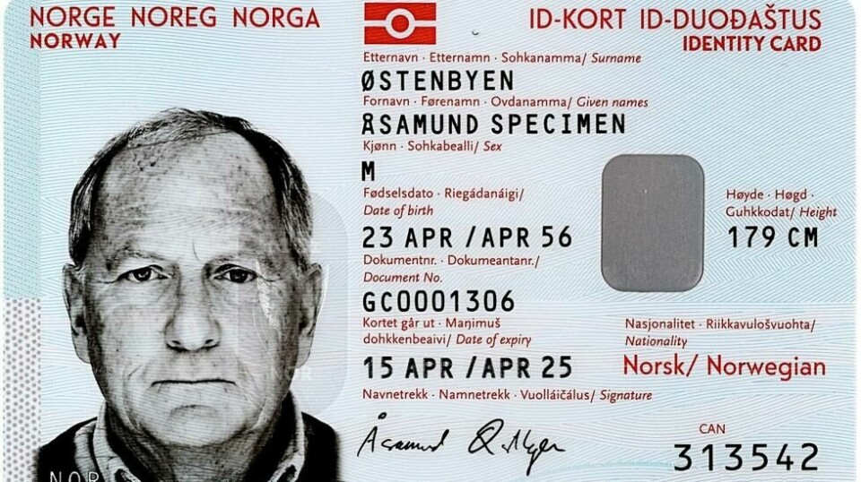 Slik ser de nasjonale ID-kortene ut.