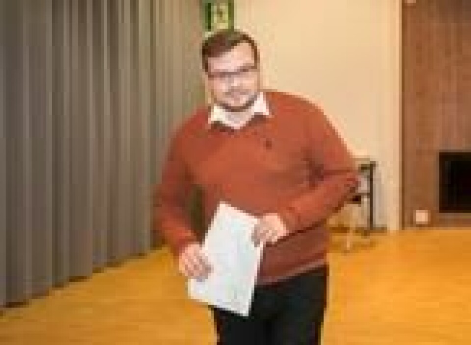 Tarjei Jensen Bech fotografert under årsmøtet i Finnmark Arbeiderparti i Kirkenes i 2018. Tarjei Jensen Bech fotografert under årsmøtet i Finnmark Arbeiderparti i Kirkenes i 2018. Foto: Vidar Ruud / NTB scanpix