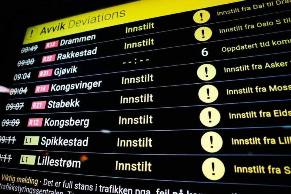 Fra en dag da mange togavganger fra Oslo S var innstilt.