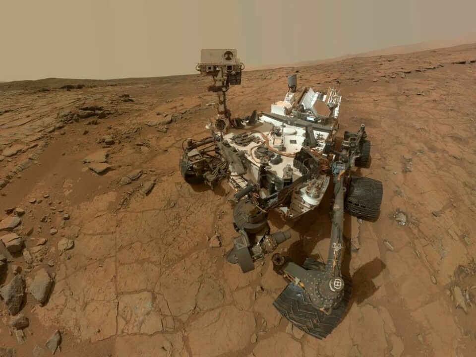 Curiosity tok 57 bilder av seg selv festet på en robotarm, det satte NASA sammen til denne selfien. Curiosity tok 57 bilder av seg selv festet på en robotarm, det satte NASA sammen til denne selfien. Foto: Nasa / Reuters
