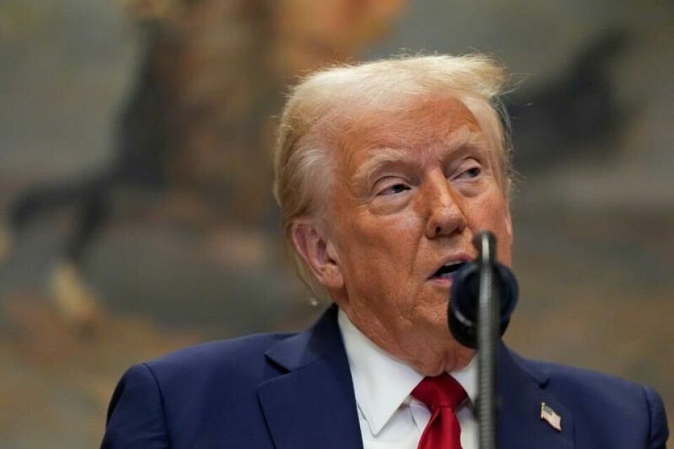 President Donald Trump under en tale i Det hvite hus. President Donald Trump under en tale i Det hvite hus. Foto: Julia Demaree Nikhinson / AP / NTB
