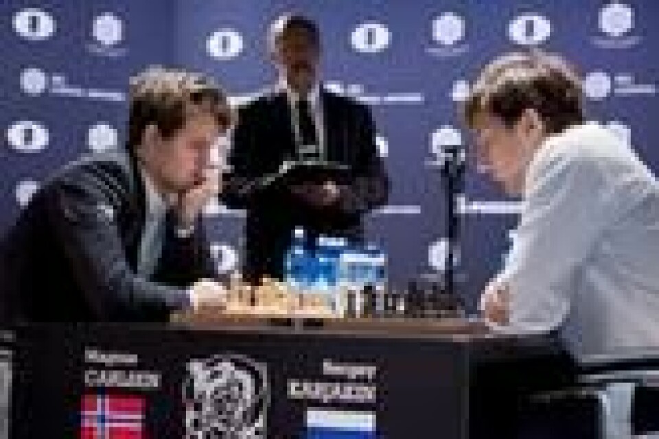 Magnus Carlsen og Sergej Karjakin kjempet om VM-tittelen. Magnus Carlsen og Sergej Karjakin kjempet om VM-tittelen. Foto: NTB scanpix