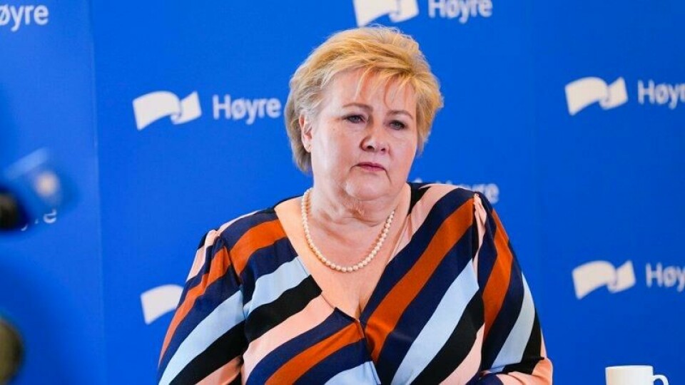 Høyres leder Erna Solberg.