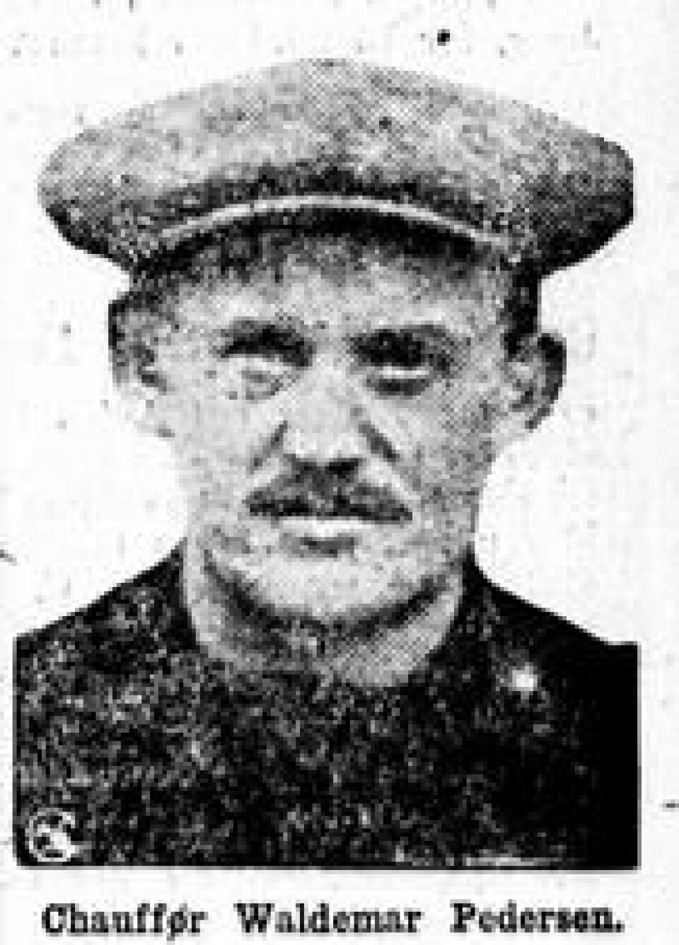 Sjåføren som ble drept i angrepet. Her fra Aftenposten, 21. september 1920. Sjåføren som ble drept i angrepet. Her fra Aftenposten, 21. september 1920. Foto: Nasjonalbiblioteket