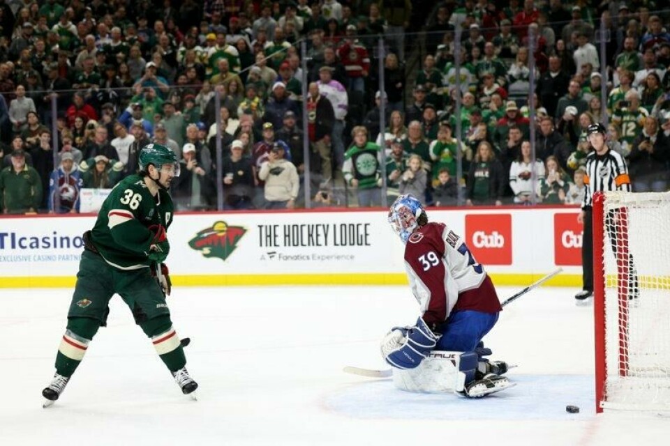 Mats Zuccarello scoret sitt straffeslag i kampen mot Colorado Avalanche.
