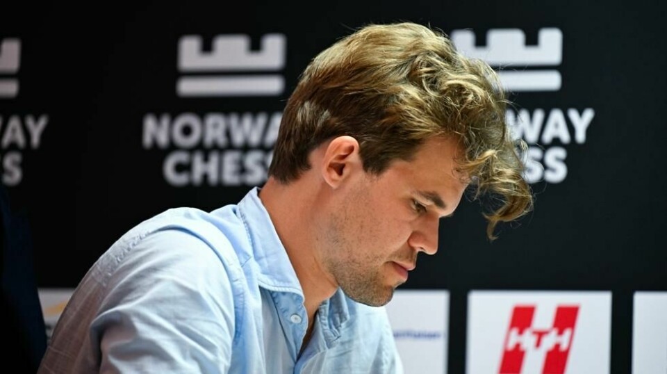 Magnus Carlsen møtte Alireza Firouzja i finalen av årets fjerde Champions Chess-turnering søndag. Foto: Carina Johansen / NTB