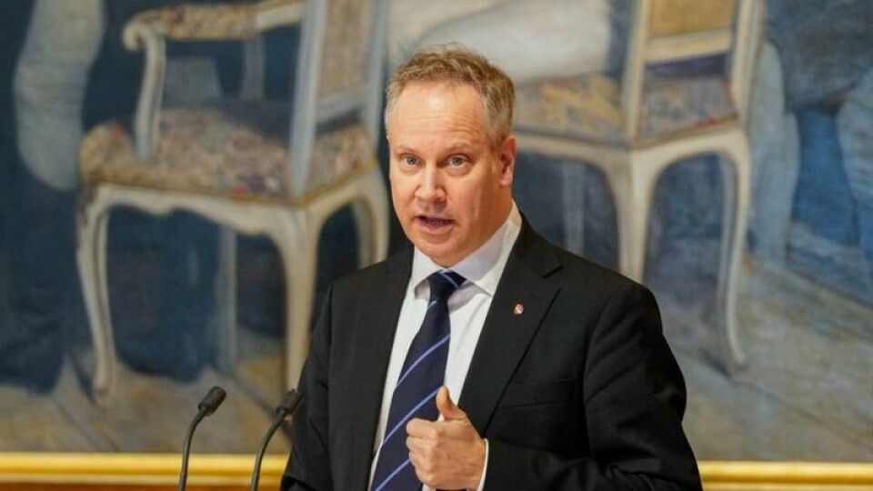 Samferdselsminister Jon-Ivar Nygård (Ap) under en tidligere redegjørelse på Stortinget om togkaoset på Østlandet. Foto: Gorm Kallestad / NTB