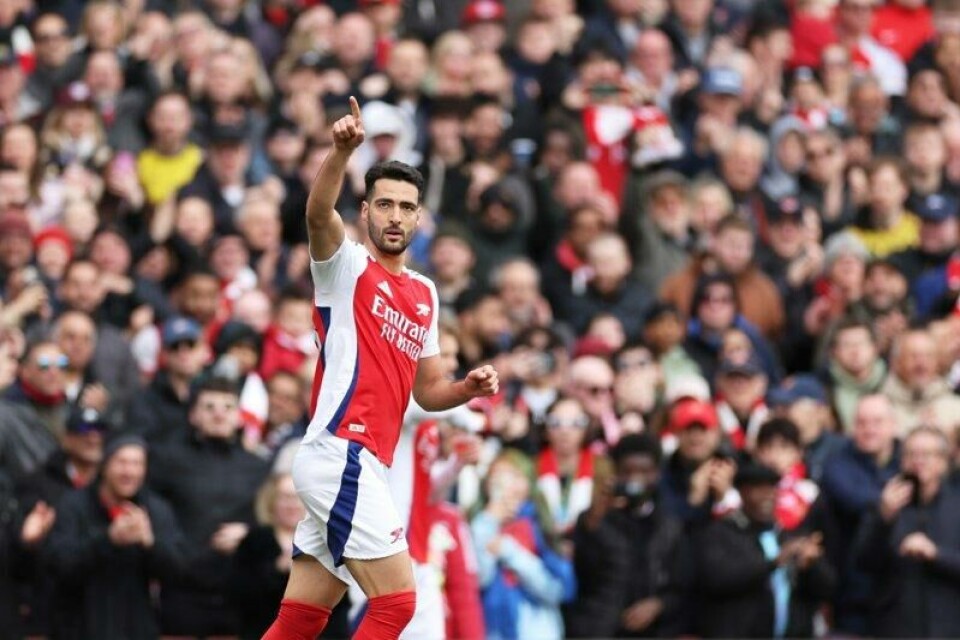 Mikel Merino scoret for Arsenal mot Chelsea i Premier League søndag.