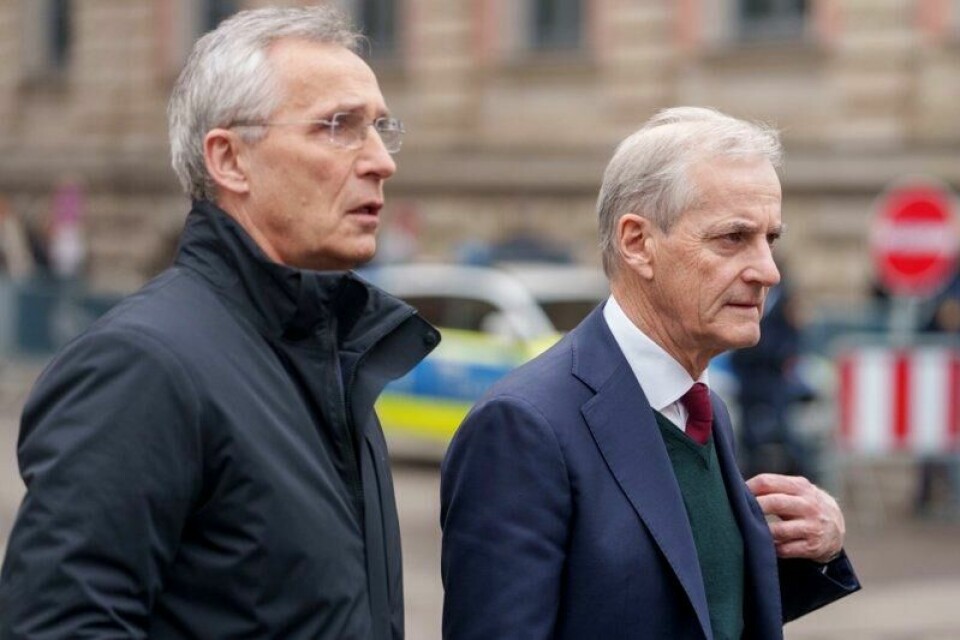 Statsminister Jonas Gahr Støre (Ap) og finansminister Jens Stoltenberg på den årlige sikkerhetskonferansen i München.