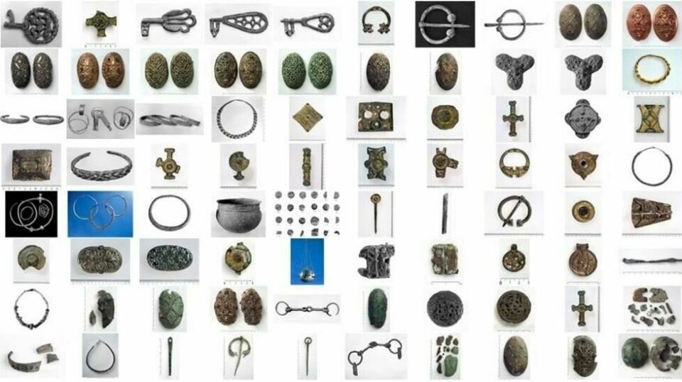 Kvinnesmykke og beslag frå vikingtida er blant tinga som er vekke frå Dei kulturhistoriske samlingar ved UiB.