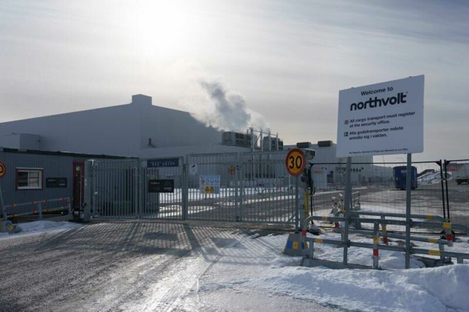 Inngangsporten til Northvolt.