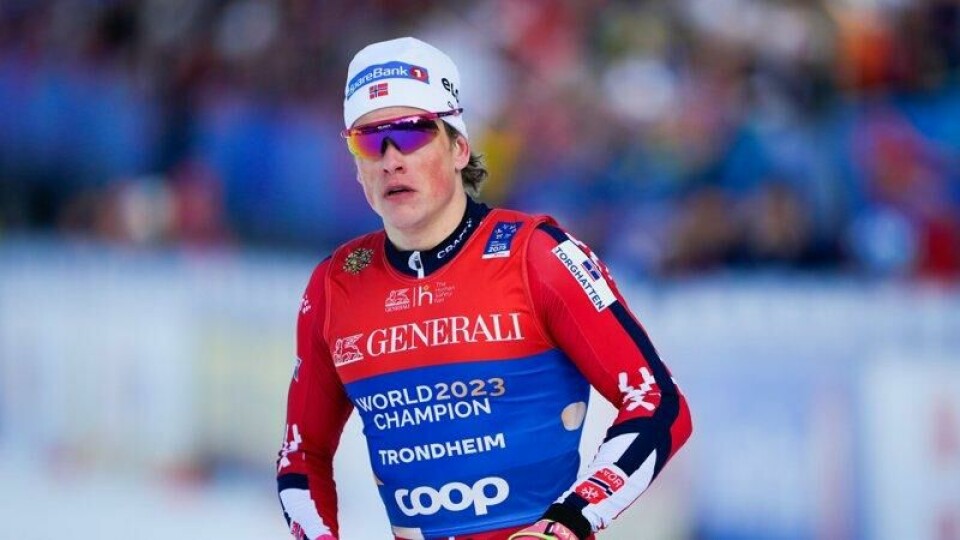Johannes Høsflot Klæbo under langrenn sprint prolog for menn på VM Trondheim 2025 i Granåsen.