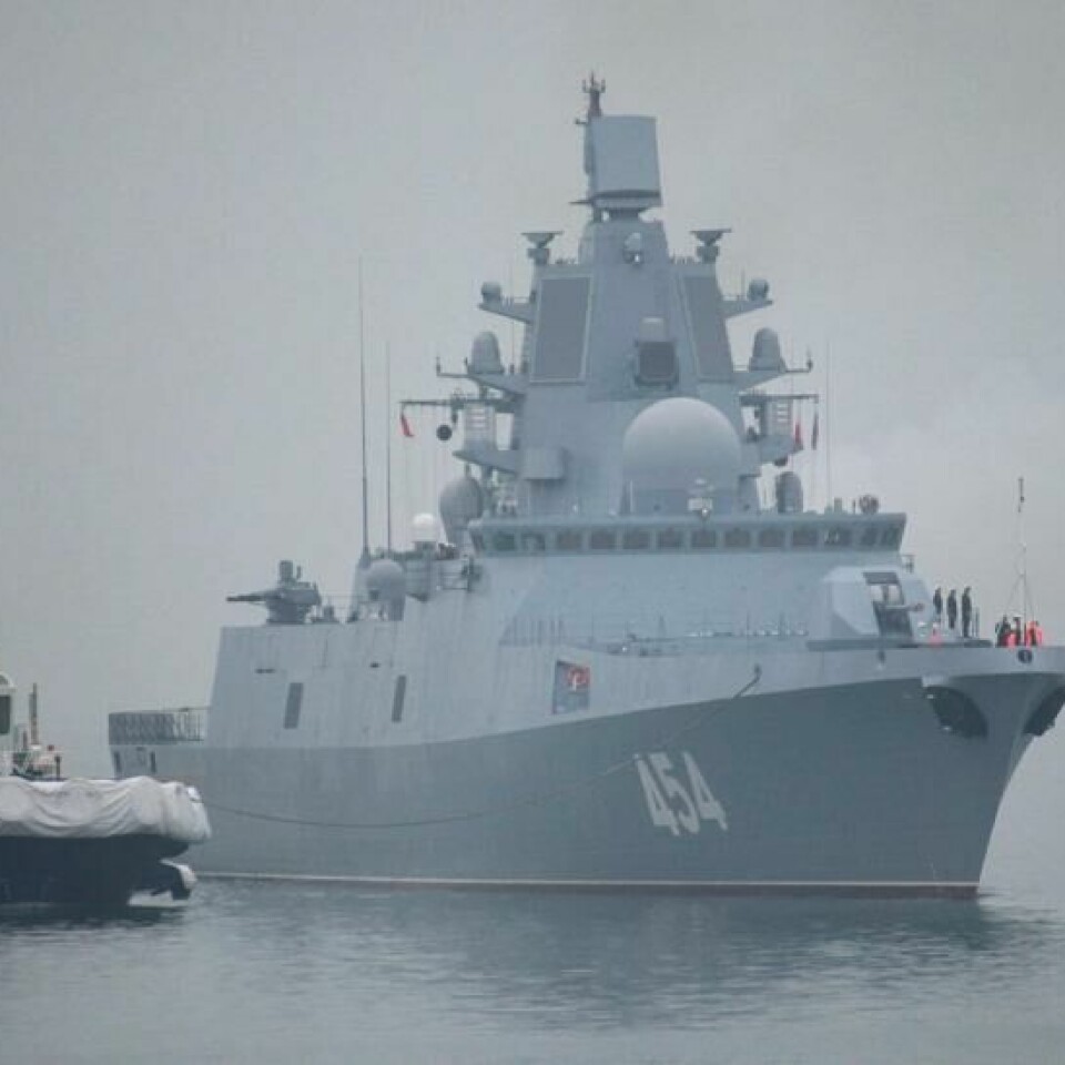 Den russiske fregatten Admiral Gorsjkov.
