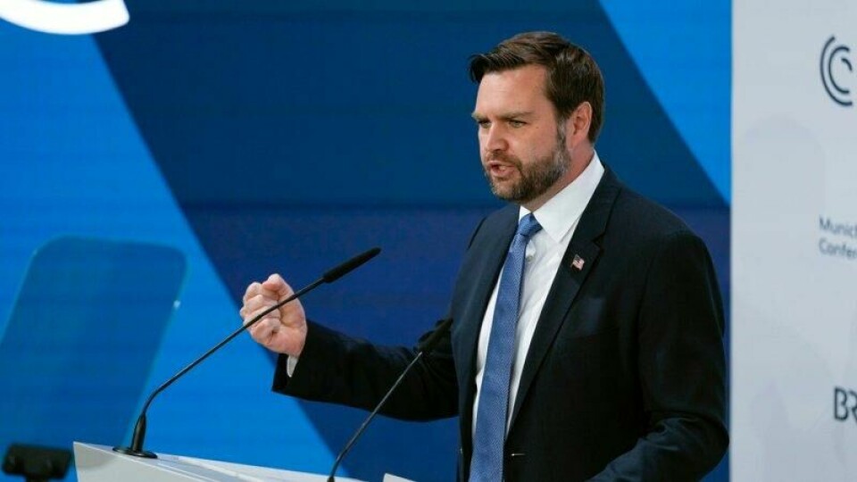 USAs visepresident J.D Vance talte fredag til forsamlingen på sikkerhetskonferansen i München, der han gikk hardt ut mot europeisk politikk.
