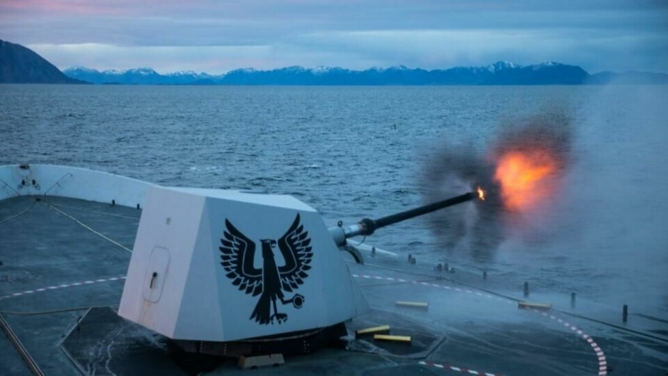 Sjøforsvarets øvelse pågår i Andfjorden i nord. Sjøforsvarets øvelse pågår i Andfjorden i nord. Foto: Sjøforsvaret