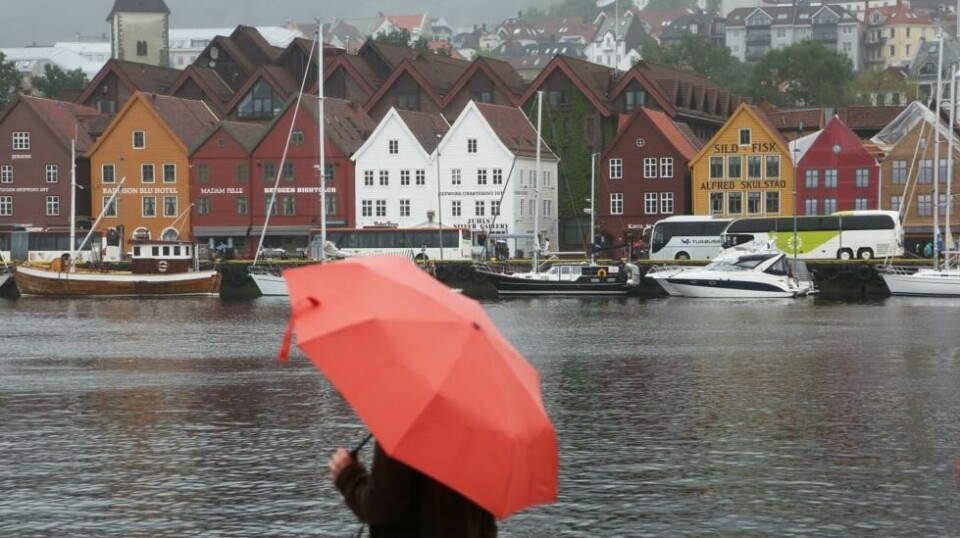 Årets sommer er den nest våteste sommeren noensinne målt i Bergen. Foto: Erik Johansen / NTB