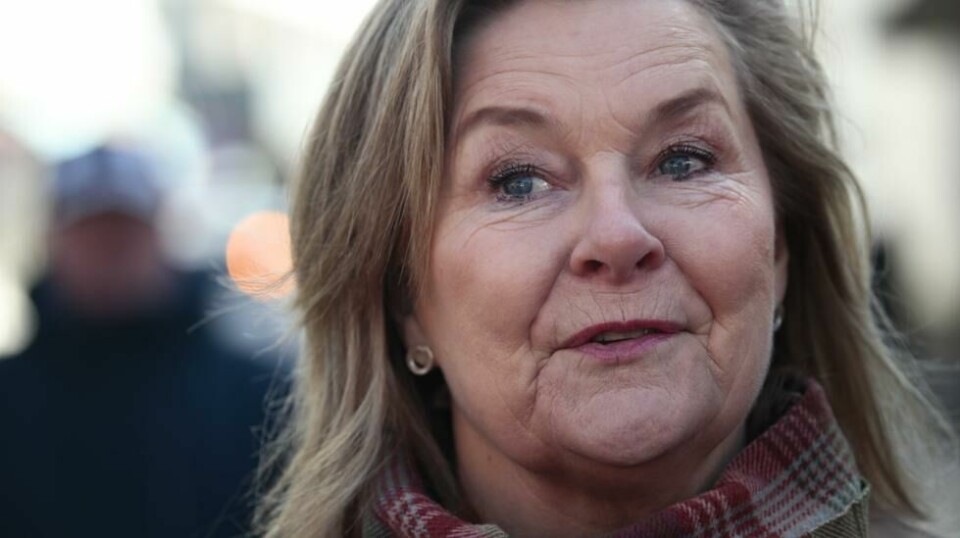 Tønsberg 20200311. Elisabeth Andreasson ankommer bisettelsen til Jahn Teigen i Tønsberg domkirke i Tønsberg.
