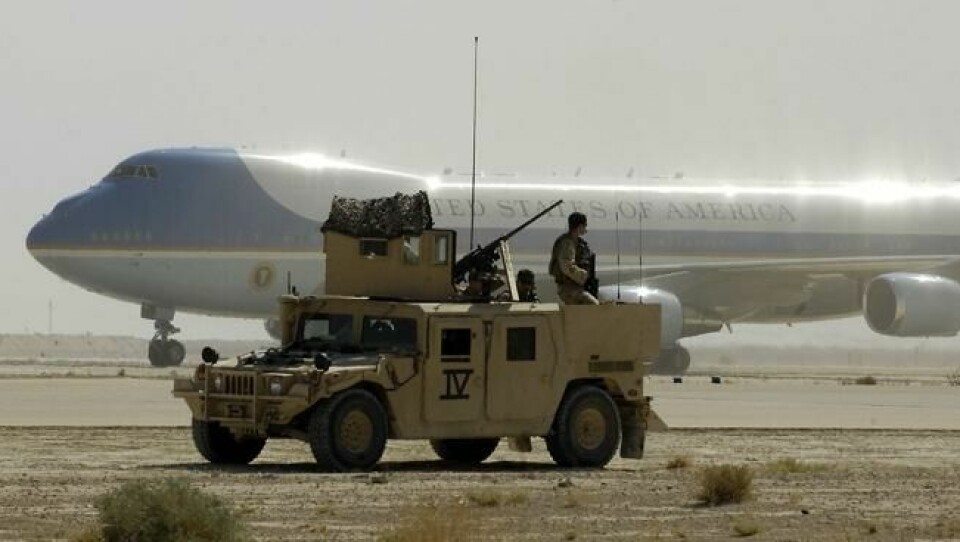 Den gjenkjennelige «Air Force One» på besøk til basen i 2007. Den gjenkjennelige «Air Force One» på besøk til basen i 2007. Foto: Cherie A. Thurlby / Det amerikanske forsvarsdepartementet