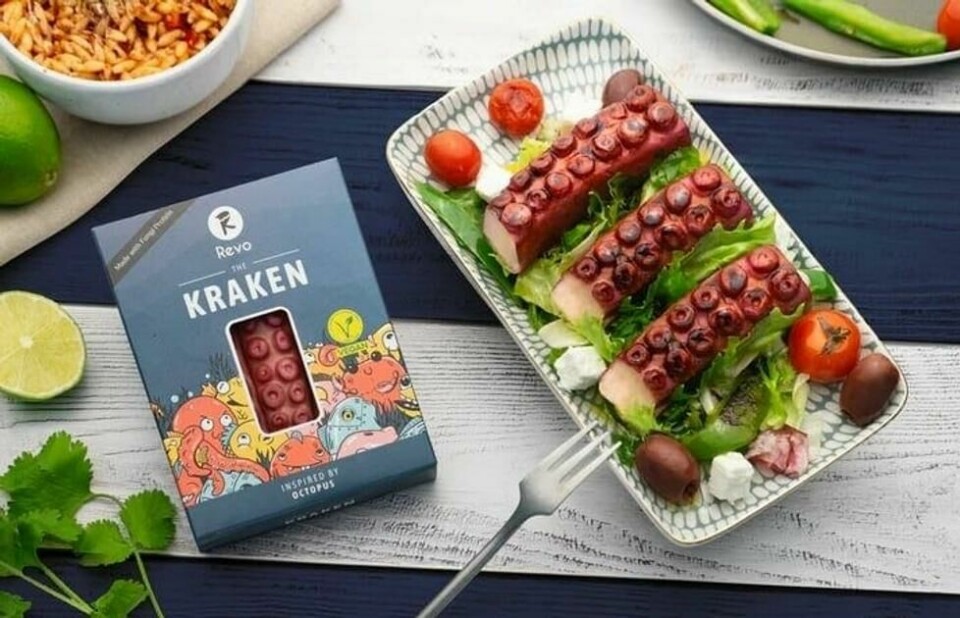 Det østerrikske selskapet Revo Foods hevder å ha skapt velsmakende plantebasert «blekksprut» med et tiltalende utseende, samt organoleptiske parametere og en autentisk tekstur med «The Kraken»-alternativet. Det østerrikske selskapet Revo Foods hevder å ha skapt velsmakende plantebasert «blekksprut» med et tiltalende utseende, samt organoleptiske parametere og en autentisk tekstur med «The Kraken»-alternativet. Foto: Revo Foods