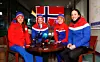 Langrennsløperne Heidi Weng (f.v.), Ingvild Flugstad Østberg, Ragnhild Haga og Marit Bjørgen møter pressen i forbindelse med 30 km som de skal gå søndag, på siste dag av vinter-OL i Pyeongchang. Foto: Terje Pedersen / NTB scanpix