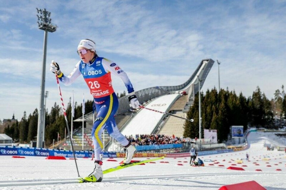 Ebba Andersson ble disket på 20-kilometeren i Holmenkollen.