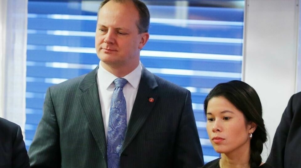 Samferdselsminister Ketil Solvik-Olsen og Lan Marie Nguyen Berg (MDG).