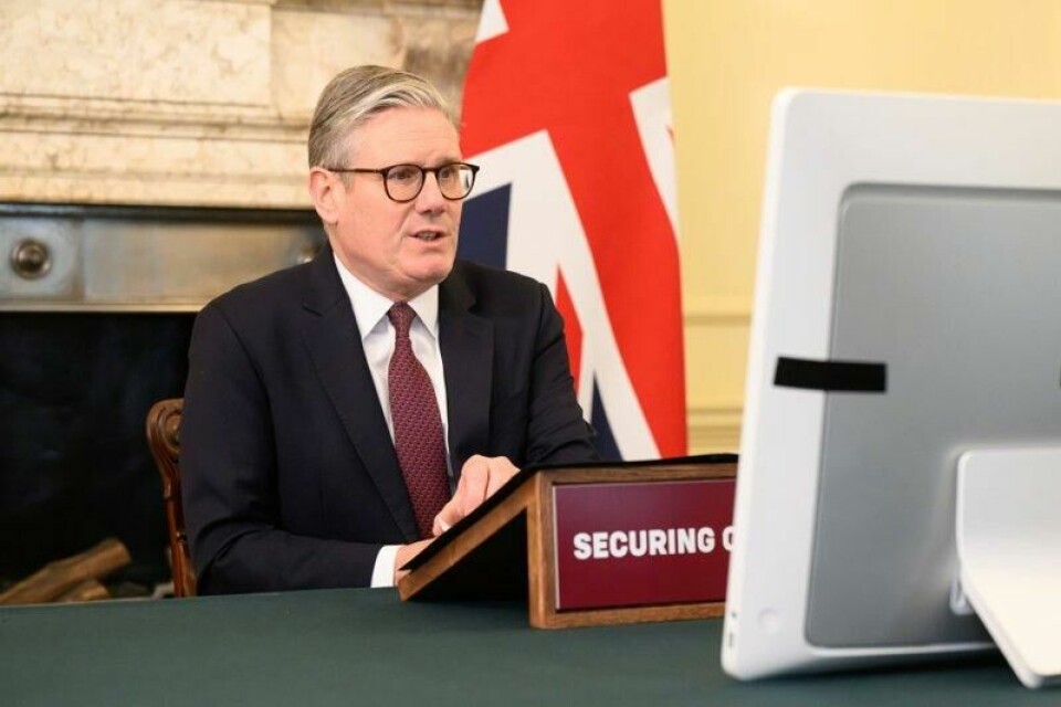 Storbritannias statsminister Keir Starmer snakket digitalt med europeiske ledere lørdag.
