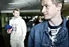 LUXEMBOURG: Ole Gunnar Solskjær (t.h.) og John Arne Riise på flyplassen etter EM-kvalifiseringskampen i Luxembourg i 2003. Foto: Tor Richardsen / NTB scanpix