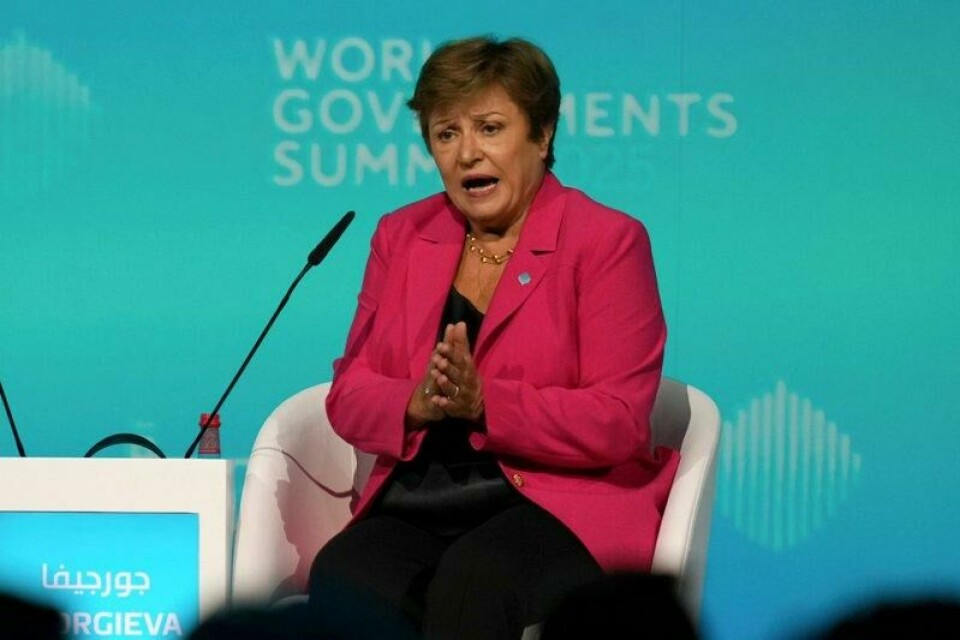 IMF-sjef Kristalina Georgieva under et toppmøte i Dubai tidligere i år.