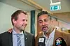 PÅ VEI INN I REGJERING MED VENSTRE?: KrF-nestleder Kjell Ingolf Ropstad (t.v.) sammen Abid Raja fra Venstre. Foto: NTB scanpix