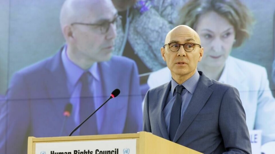 FNs menneskerettighetssjef Volker Türk sier at russiske handlinger i okkuperte ukrainske områder har konsekvenser for hele det ukrainske samfunnet. Foto: Salvatore Di Nolfi / Keystone via AP / NTB