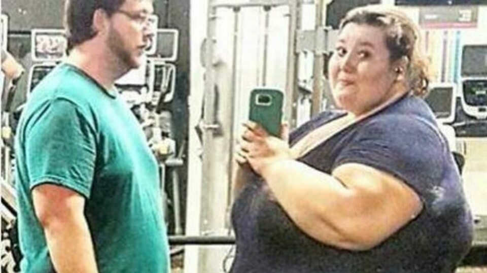 Danny (29) og Lexi (27) Reed da de satte startskuddet for et nytt, sunnere og lettere liv. Skjermdump: fatgirlfedup/Instagram