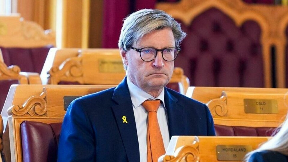 Christian Tybring-Gjedde under statsminister Jonas Gahr Støres redegjørelse om den sikkerhetspolitiske situasjonen.