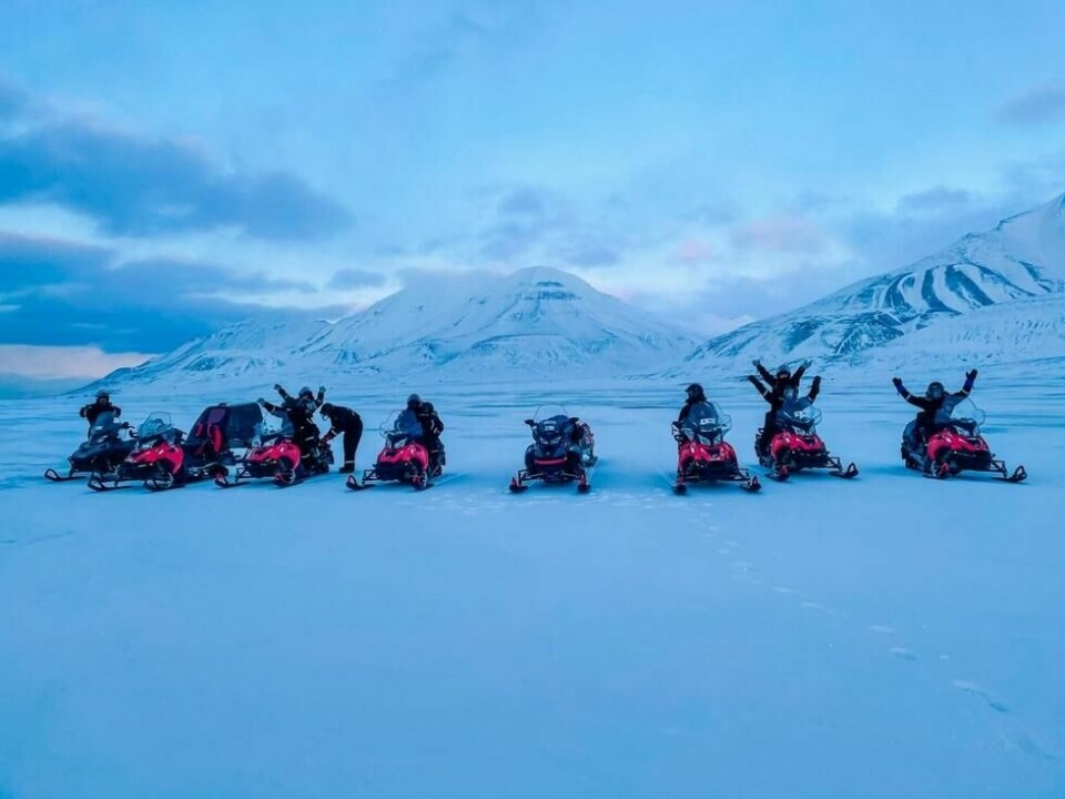 Har du førerkort, kan du kjøre snøscooter på Svalbard. Har du førerkort, kan du kjøre snøscooter på Svalbard. Foto: Privat