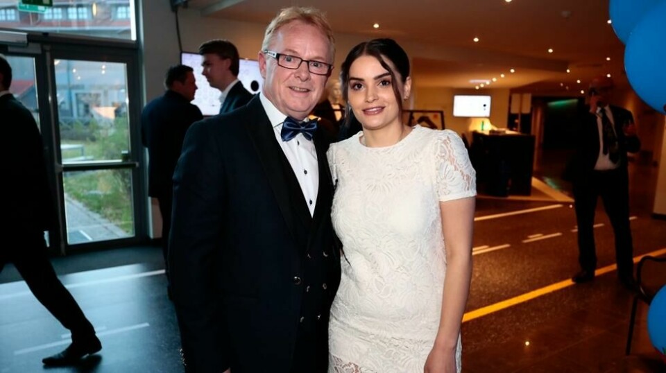 Den tidligere Frp-politikeren Per Sandberg og Bahareh Letnes åpner bar i Halden. Foto: Lise Åserud / NTB scanpix