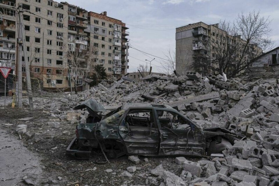 Ødeleggelser i Pokrovsk i Donetsk der ukrainske og russiske styrker har hatt intense kamper mot hverandre.