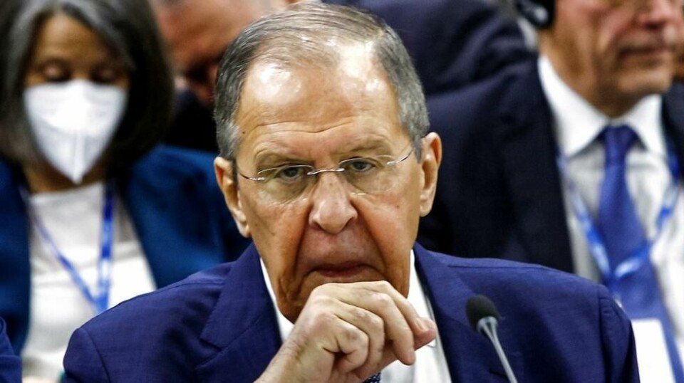 Sergej Lavrov deltar på et utenriksministermøte i Organisasjonen for sikkerhet og samarbeid i Europa (OSSE) i Skopje, Nord-Makedonia, 30. november 2023.