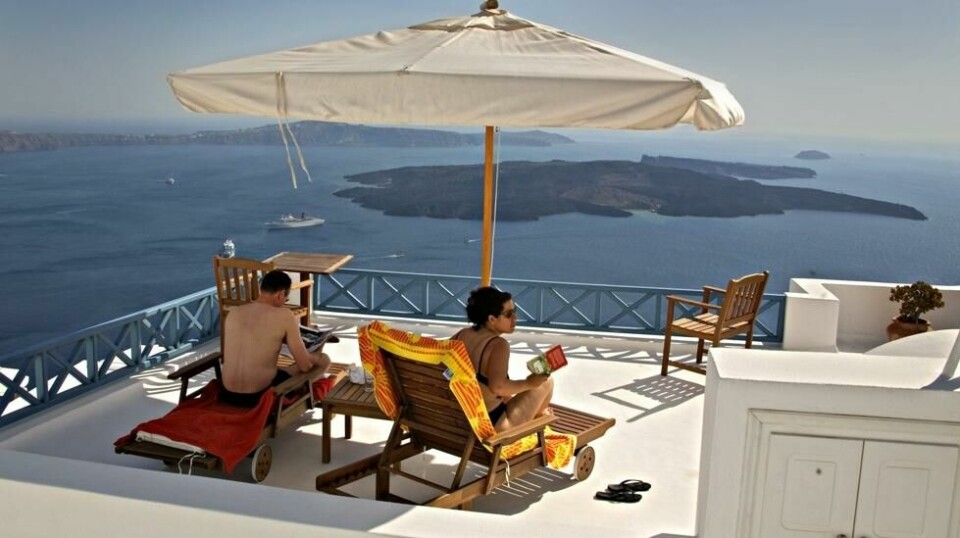 Mange benytter Black Friday til å sikre seg drømmeferien til for eksempel Santorini i Hellas. Foto: Dag W. Grundset / NTB scanpix