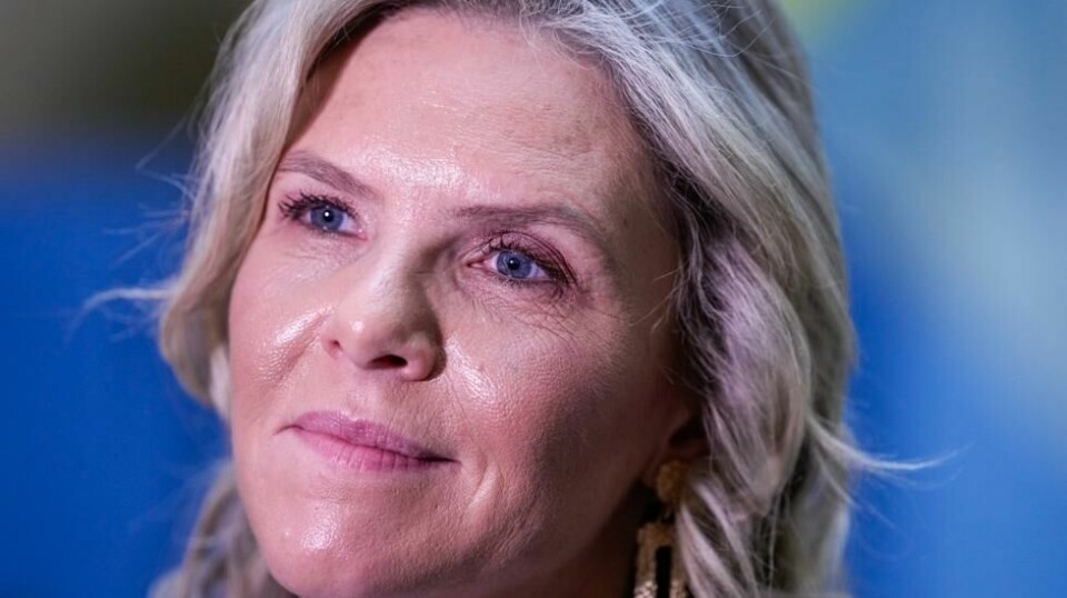 Frp-leder Sylvi Listhaug ber Støre slutte å gamble med skattebetalernes penger. Foto: Javad Parsa / NTB