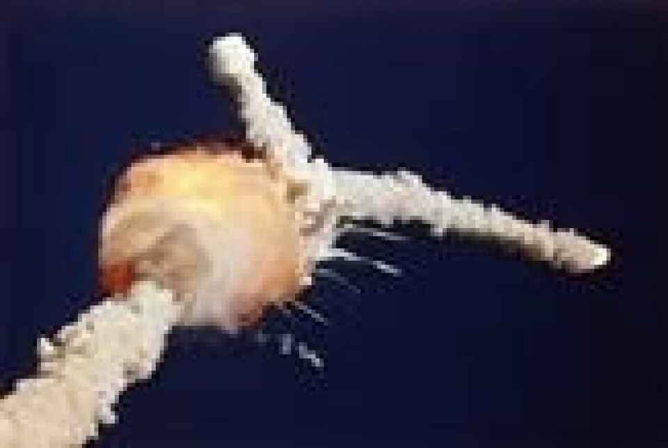 Romfergen Challenger eksploderte 73 sekunder etter å ha forlatt jorda i 1986Foto: NTB / AP Romfergen Challenger eksploderte 73 sekunder etter å ha forlatt jorda i 1986Foto: NTB / AP