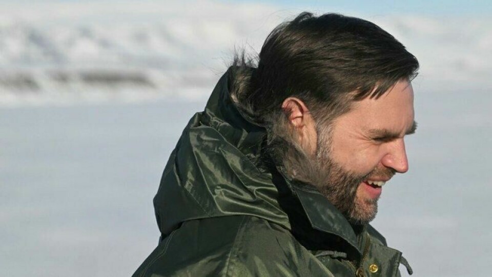 Visepresident J.D. Vance under dagsturen til en amerikansk base på Grønland fredag for en uke siden.