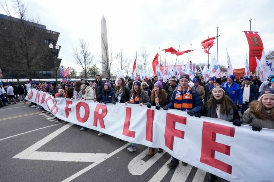 Tusenvis av abortmotstandere deltok fredag i den årlige «March for Life» i Washington.