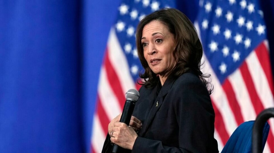 Kamala Harris blir USAs ansikt utad på fredsmøtet i Sveits. Foto: Matt Rourke / AP / NTB