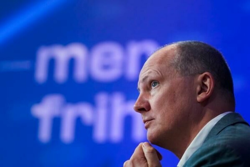 Ketil Solvik-Olsen under Fremskrittspartiets landsmøte på Gardermoen i april 2023.