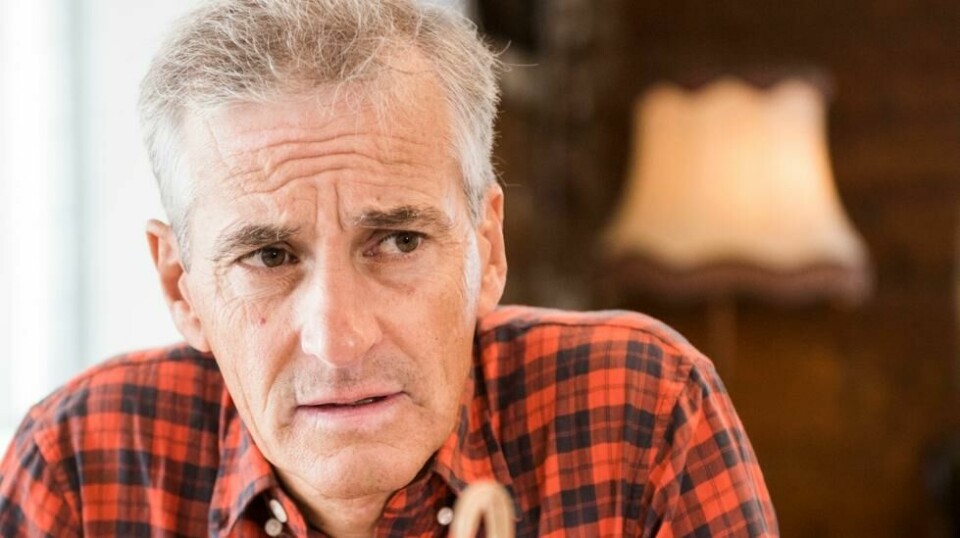 Partileder Jonas Gahr Støre (Ap) på Karmøy tirsdag i forbindelse med Arbeiderpartiets valgkampturné på Vestlandet.
